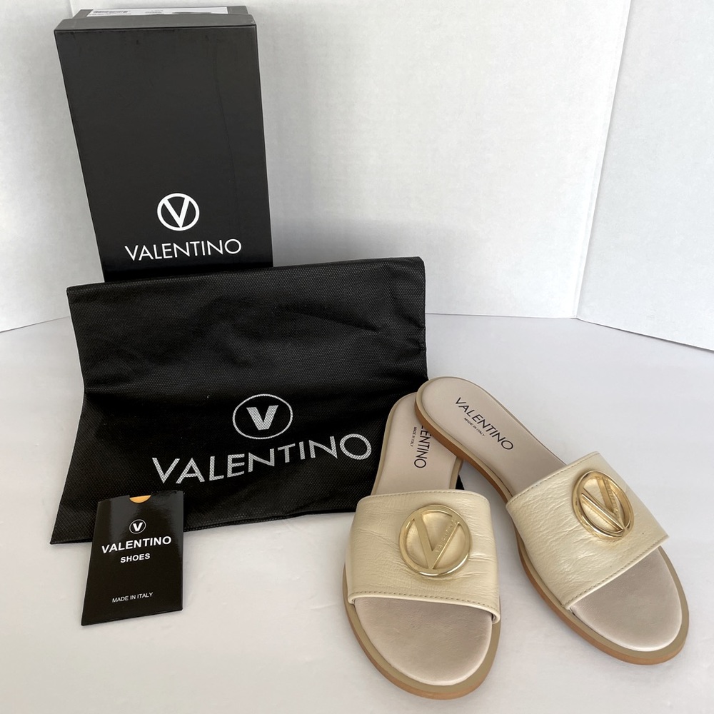 Valentino by Mario Valentino Bugola Leather Slides
